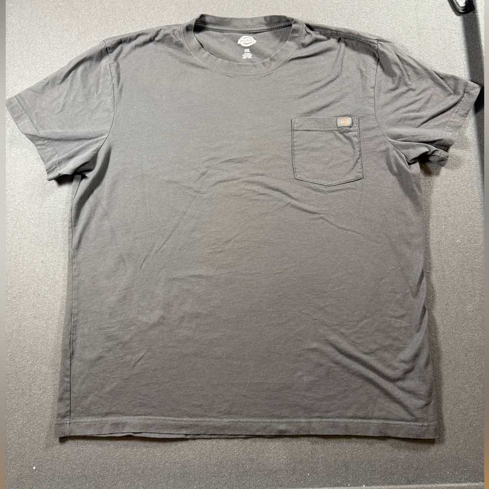 Dickies Heavyweight Short Sleeve Pocket Gray T-Shirt, 2 shirt Bundle